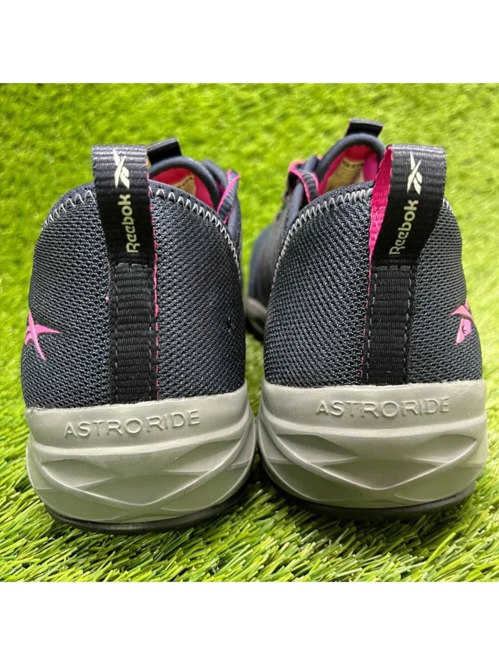 Reebok Astroride Womens Size 7.5D Blue Pink Steel Toe Safety Work Shoes Sneakers